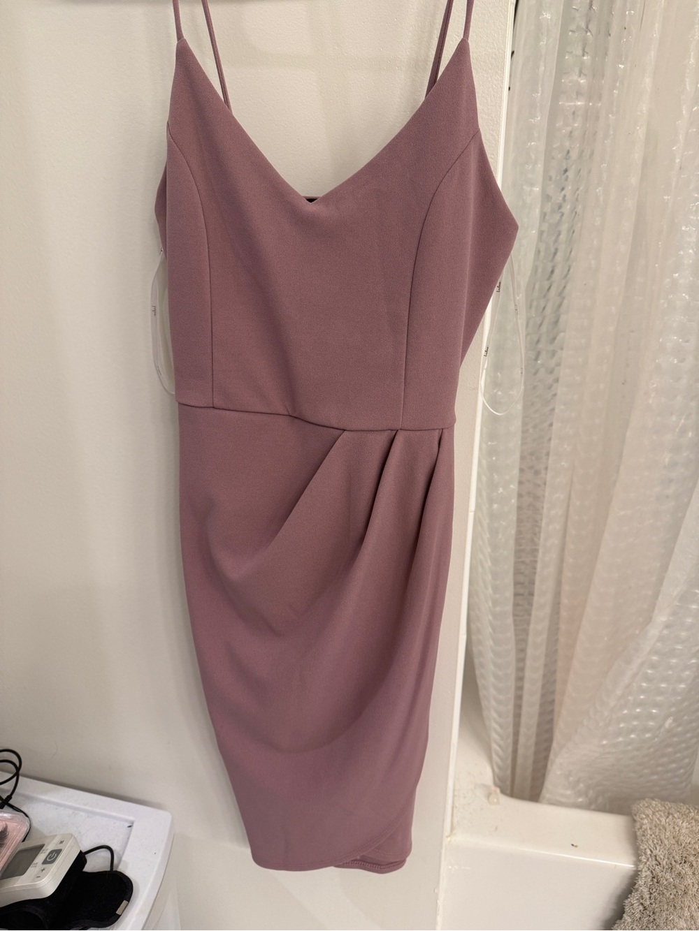 Lulu's Dusty Rose Spaghetti Strap Midi Dress